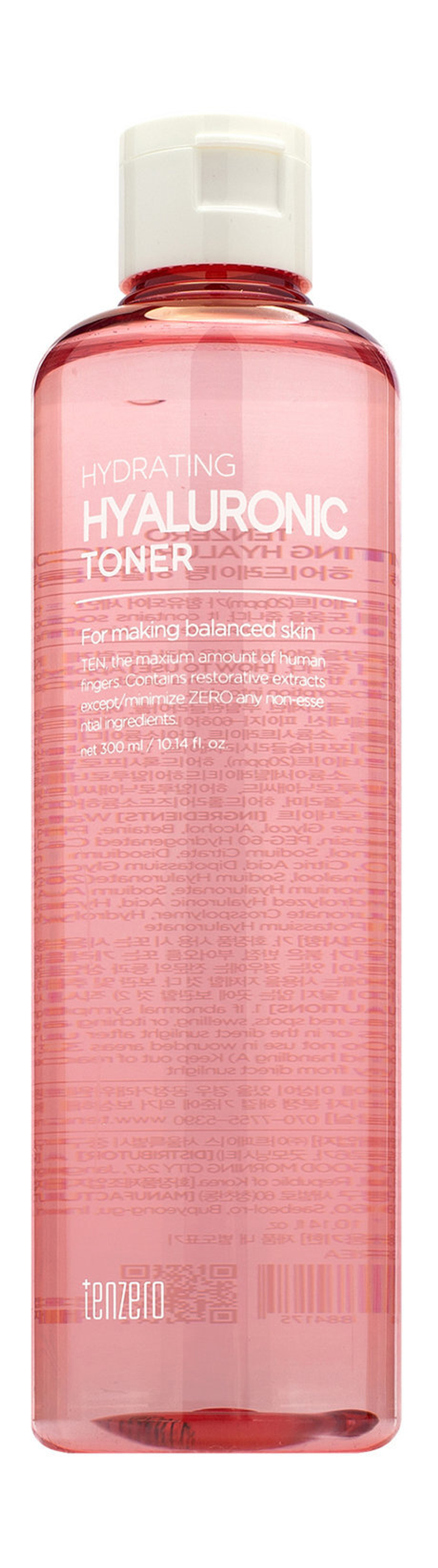 Тонер для лица с гиалуроновой кислотой TENZERO Hydrating Hyaluronic Toner 300 мл