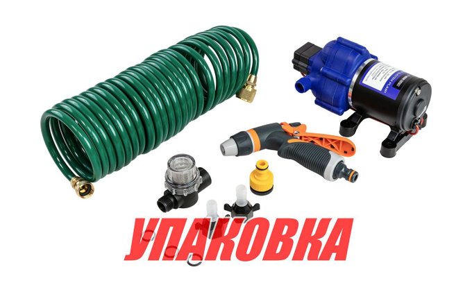 Комплект помывочный Marine Rocket, 12 В, 11.6 л/мин, 55 PSI (3.7 бар) (упаковка из 5 шт.)