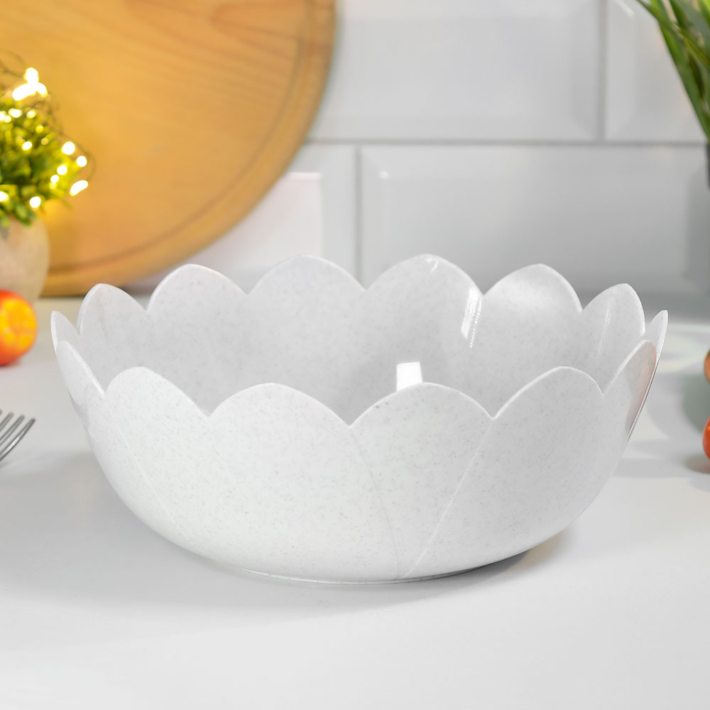 Набор салатников 4шт "Basilic", белый мрамор