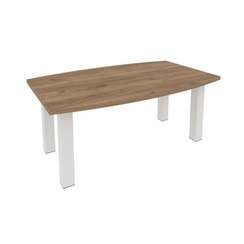 First Стол переговорный KPRG-2 Дуб Табак/Металл Белый 1800*1100*750