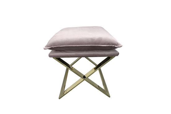 N-OT-188 PI GO Банкетка велюр розовый/золото 47*45*46см