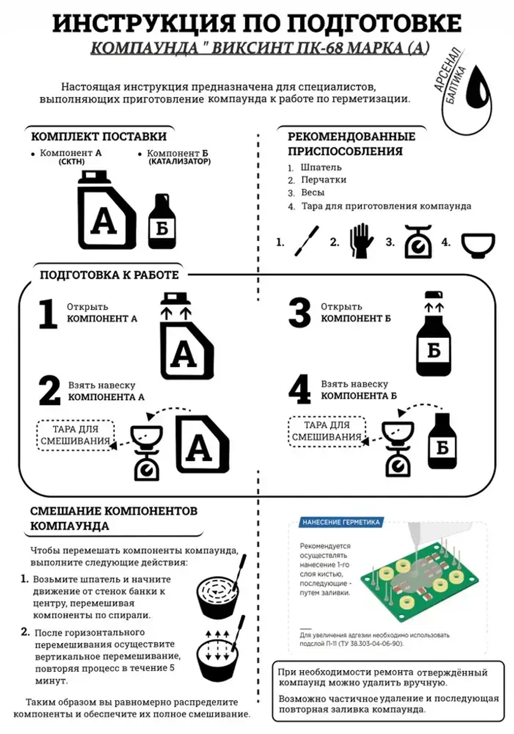 Компаунд для плат и распределительных коробок ПК-68