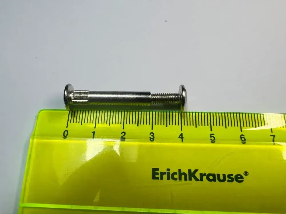 Стяжка мебельная межсекционная, Диаметр 5 мм, М4 , 10 штук, для стягивания боковин мебели общей толщиной от 32 до 40 мм