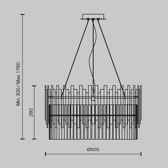 Подвесная люстра Maytoni Coliseo MOD135PL-06BS