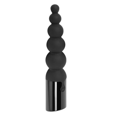 Черный вибратор-ёлочка Enamorment Ribbed Vibe - 18,2 см. (Цвет: черный)