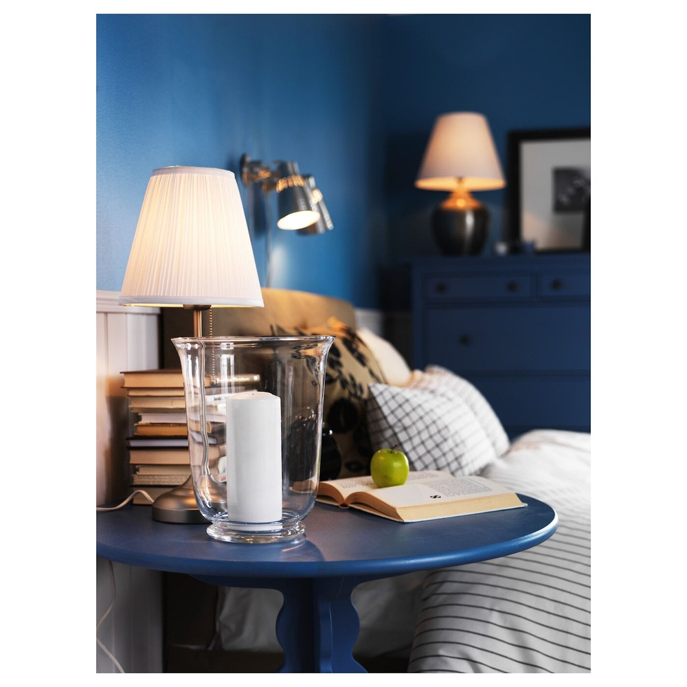 IKEA POMP  (ИКЕА ПОМП)  -  Ваза/фонарь, прозрачное стекло, 28 см