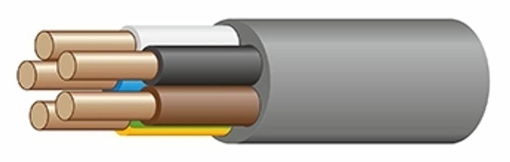 Кабель силовой NYM-J 5х2,5-0,66 (бухта 100 м) РЭК-PRYSMIAN