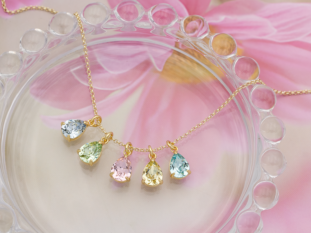 Подвеска Капля-мини с кристаллом, 10,5мм