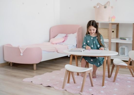 Кровать KIDI Soft для детей от 3 до 7 лет (розовый)