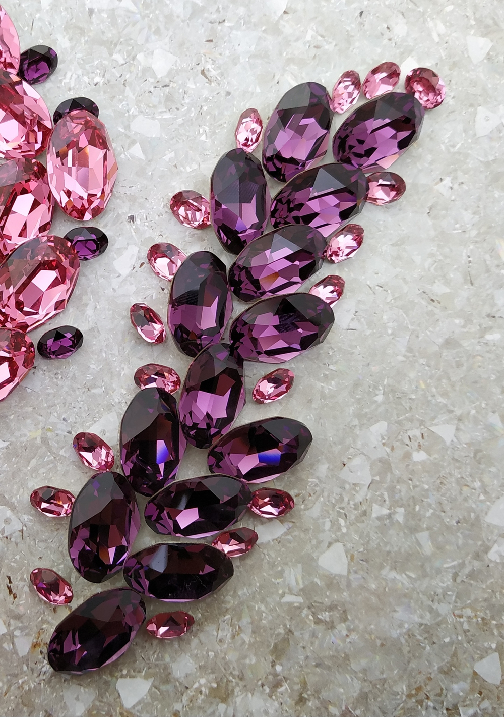 evoli 4120 Oval Fancy Stone - Amethyst