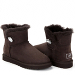 Угги Mini Bailey Button Bling Chocolate