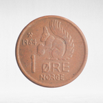 Norway, 1 Øre - Olav V, 1964, VF