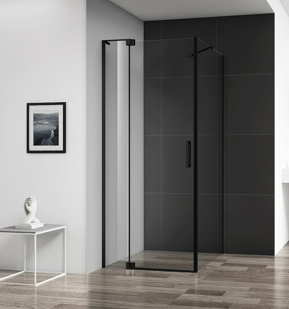 Душевой уголок Cezares Slider 100x90 SLIDER-AH-1-90-90/100-C-NERO профиль Черный матовый стекло прозрачное