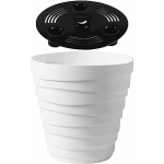 Кашпо для цветов пластиковое 3,5л d-19,7см «Бархан» Белый