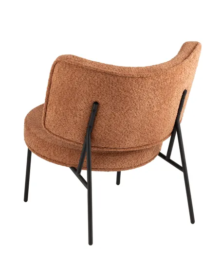 Кресло District Lounge, терракотовое букле