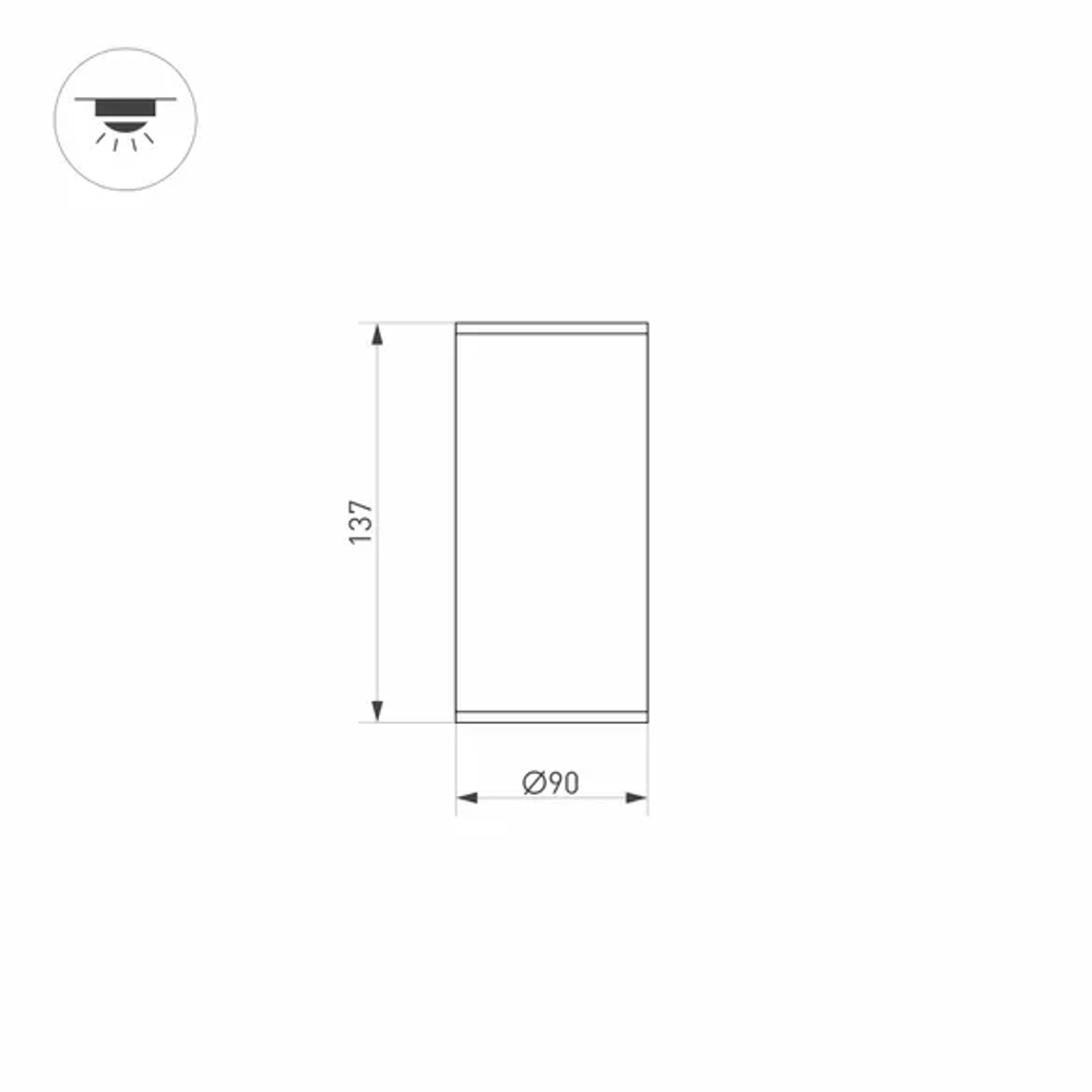 Светильник LGD-FORMA-SURFACE-R90-12W Day4000 (WH, 44 deg, 230V) (Arlight, IP54 Металл, 3 года) 037259