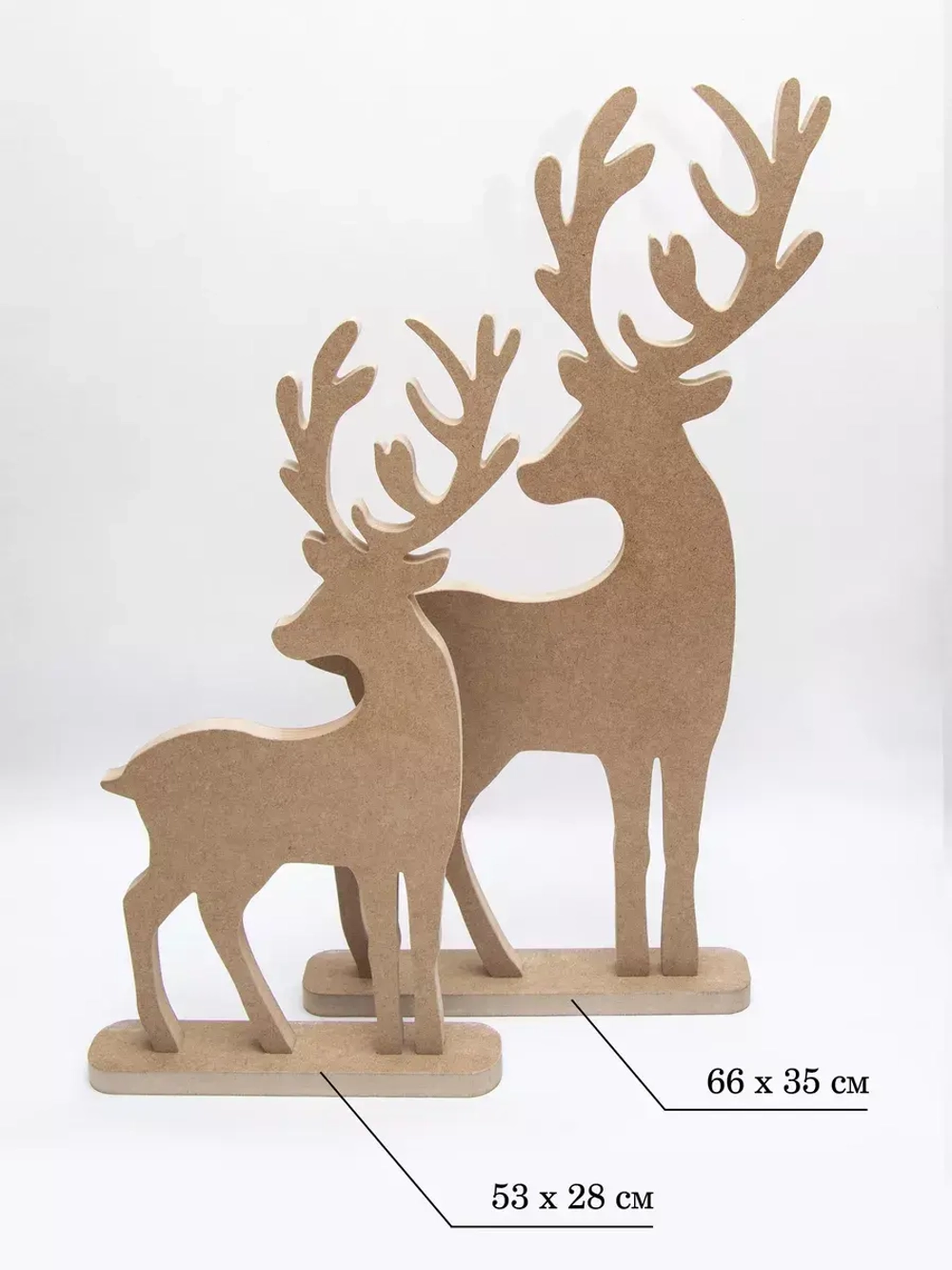 Новогодний декор. Набор из двух оленей 66см, 53см