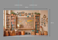 Кабинет №5 старшие классы светлый для групп - фон неопреновый