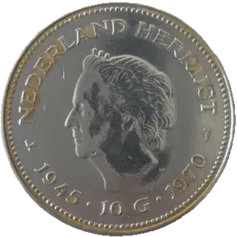 Netherlands, 10 Gulden, 1970 – Queen Juliana "Liberation", UNC