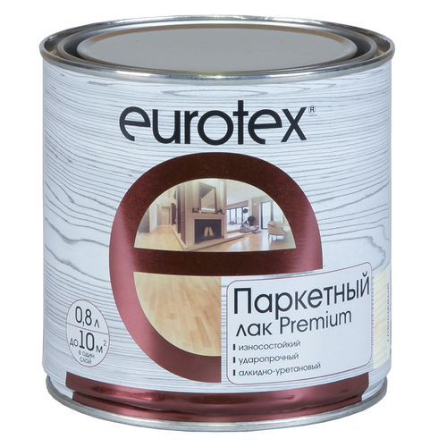 EUROTEX Premium Лак паркетный полуматовый 0,8л