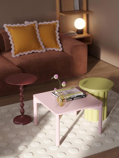 Столик приставной fluid, D38 см, жженый оранжевый