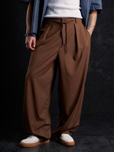 Коричневые брюки 2s1 studio в клетку