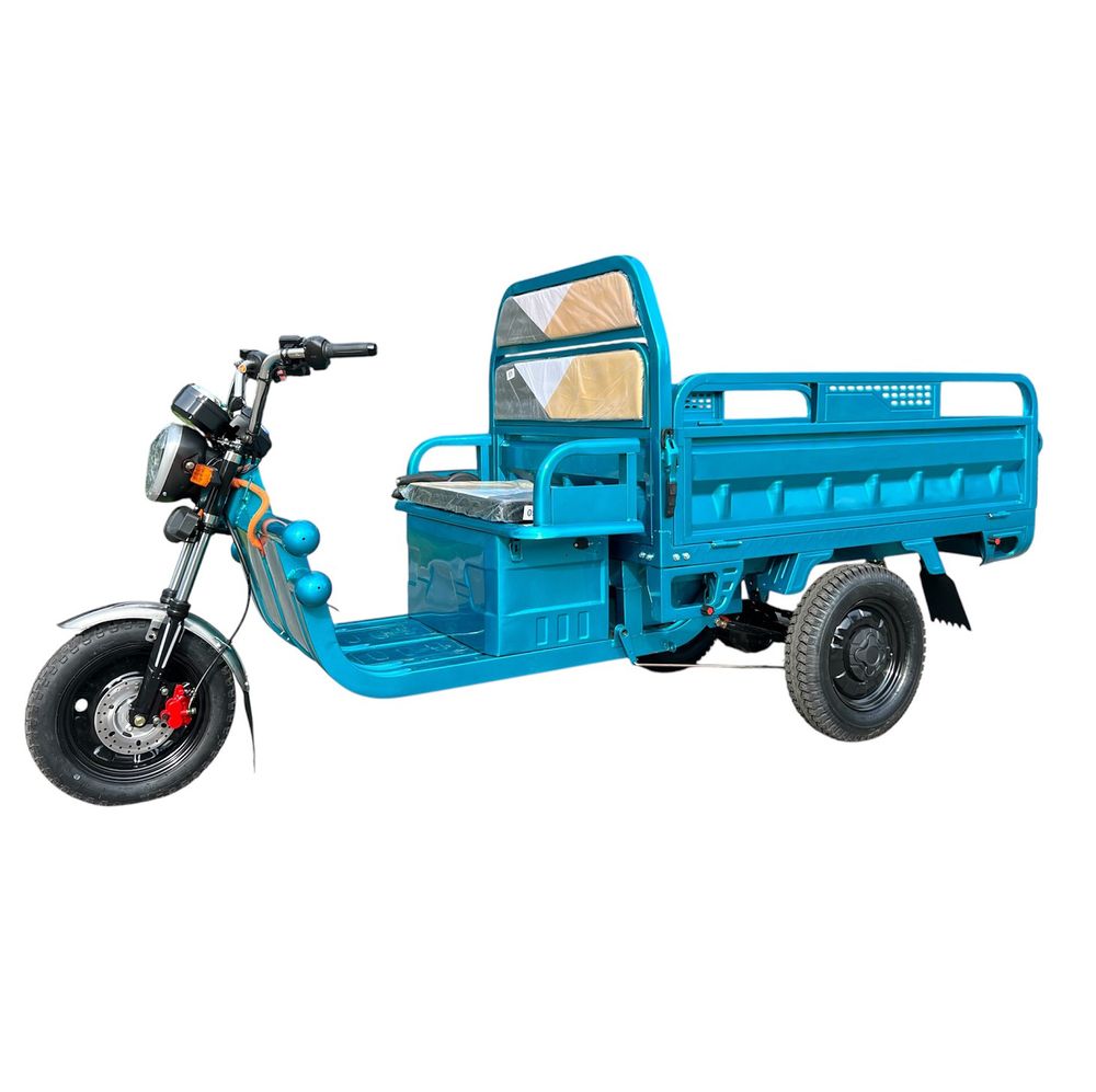 Грузовой электрический трицикл IKINGI CARGO C06 1500W (60V/45Ah) - Бирюзовый фото №1