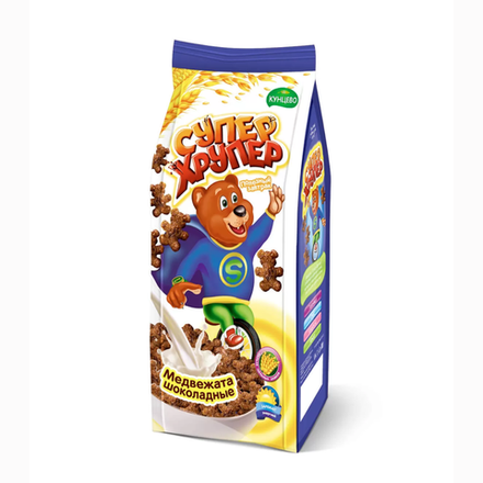 Сухой завтрак Супер Хрупер Медвежата шоколадные 200 гр