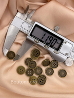 Пуговицы на прокол металлические бронзовые