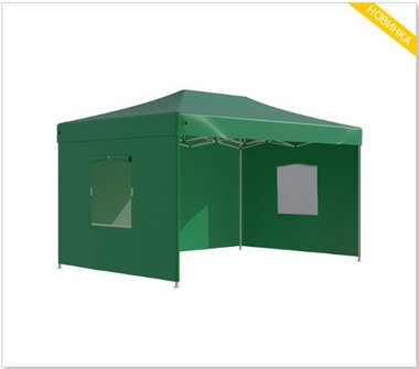 Тент-шатер быстросборный Helex 3x4,5х3м полиэстер зеленый
