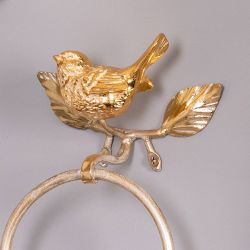 Держатель для полотенец Терра Лавли Айвори Мраморное золото