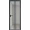 Алюминиевая дверь 18AG серая ночь стекло матовое