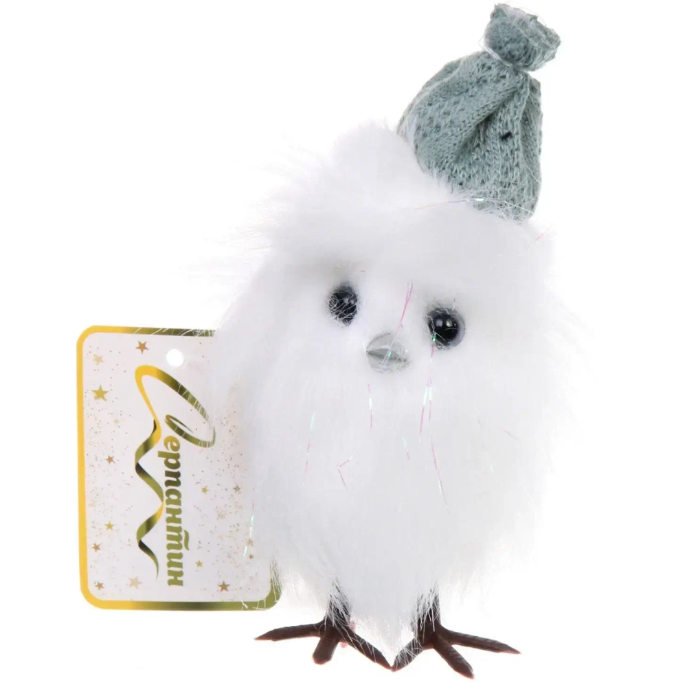 Подвеска «Совушка в зимнем колпачке» 12 см (в ассортименте), Зеленый