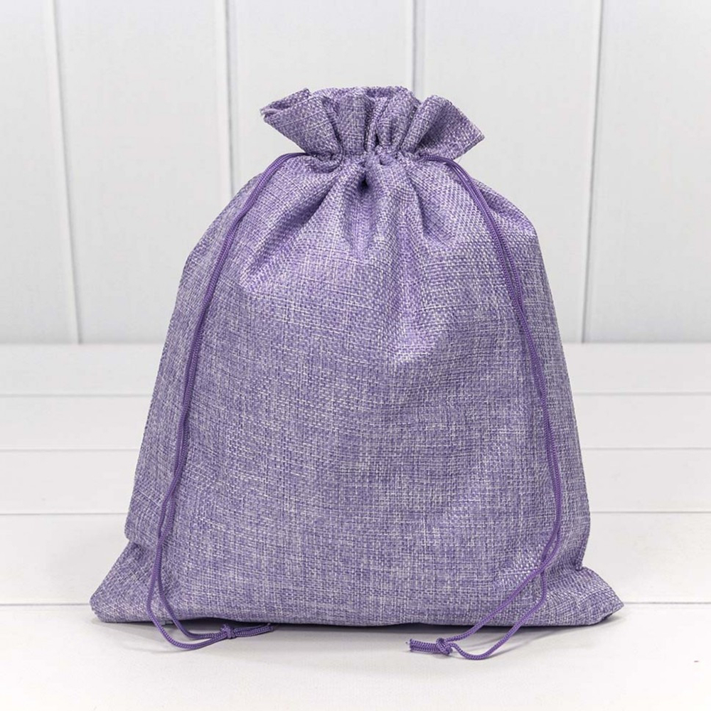 Мешочек 26х32см Лен искусственный (Сиреневый)