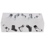 Коробка для белья PSB--P, 6 ячеек, пластик, с принтом, 30*15*7см