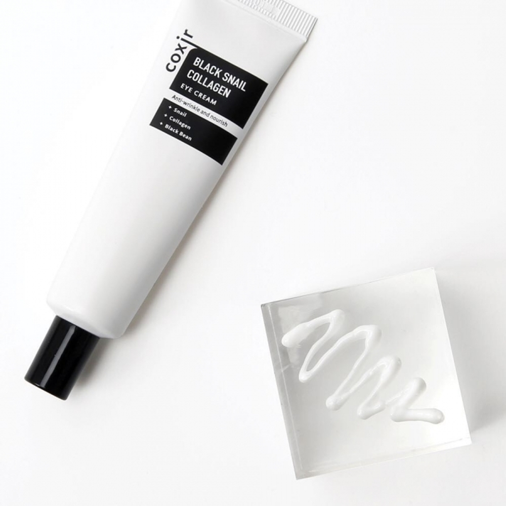 Coxir Black Snail Collagen Eye Cream антивозрастной крем для век с улиточным муцином и коллагеном