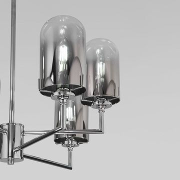 Потолочная люстра со стеклянными плафонами 6*E14 60156/6 хром Pluto Eurosvet