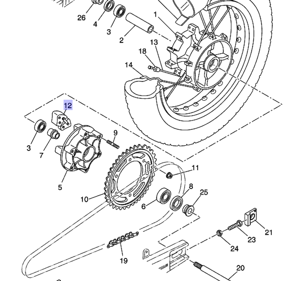 Демпфер ступицы Yamaha 5Y1253640000