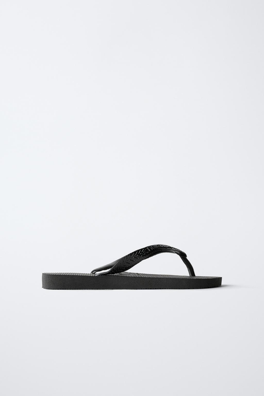 ZARA X HAVAIANAS ® САНДАЛИИ, ЧЕРНЫЙ