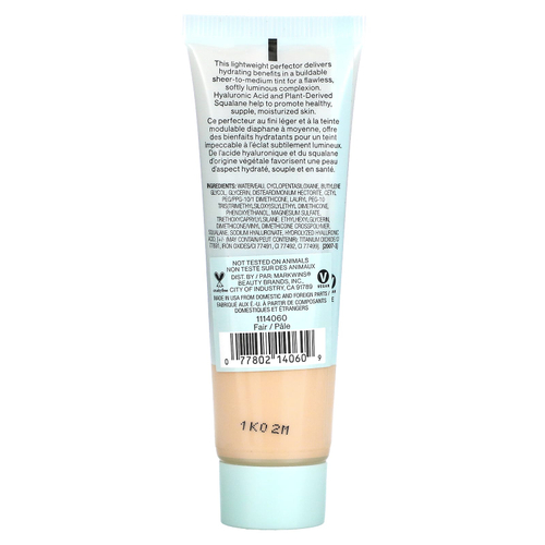 wet n wild, Barefocus, увлажняющий тональный крем, 1114060 Fair, 27 мл (0,91 жидк. унц.)