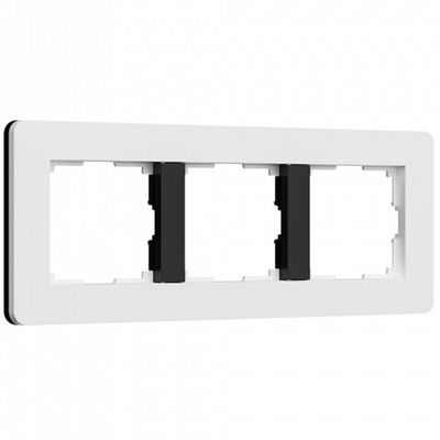 Рамка на 3 поста Werkel Split (белый/черный, soft-touch) W0033068