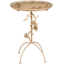 Декоративный столик Орхидея Фиори Айвори Мраморное золото