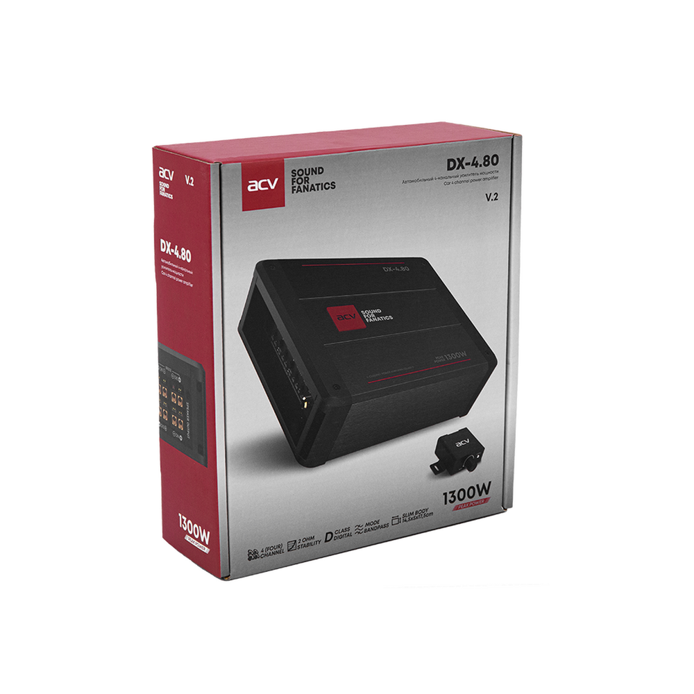 Усилитель автомобильный ACV DX-4.80 V.2 (4-х канальный) 1300W