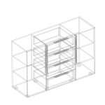 Комод 2 створчатый с 4 ящиками "Тефия"