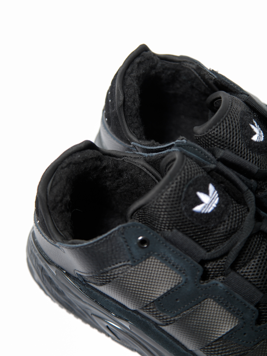 Кроссовки ADIDAS NITEBALL на меху (чёрн.)