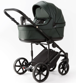 Детская коляска Adamex Locco Light Deluxe 2 в 1 LL-SA29 (Т.ЗЕЛЕНАЯ КОЖА)