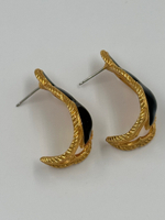 Серьги с чёрной эмалью Avon