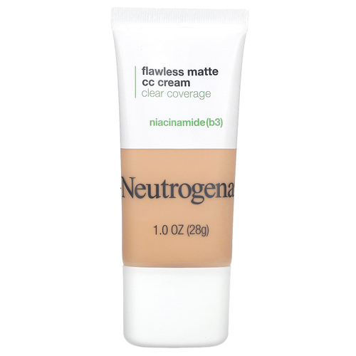 Neutrogena, Flawless Matte CC Cream, CC-крем, прозрачное покрытие, ваниль 3,0, 28 г (1 унция)