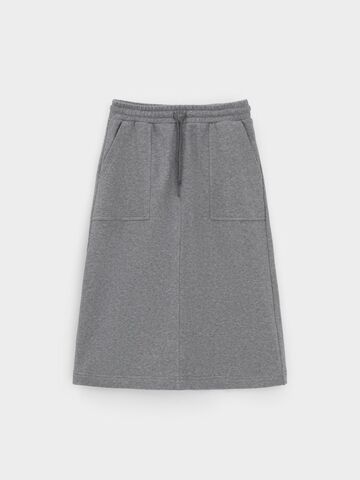 юбка  для девочки  КР 7151/серый меланж к605