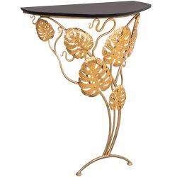 Консоль Monstera Deliciosa Wood (Монстера) Каштан Амбер